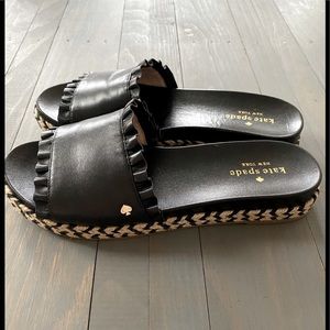 Women’s Kate Spade black slide/espadrille. Size 7.